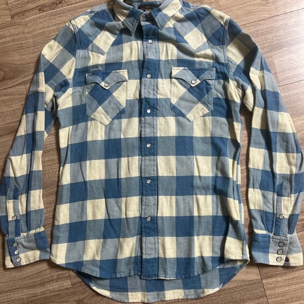RRL 플래드 웨스턴 셔츠 (M)