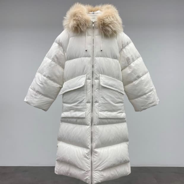 덕다운 100% 오버핏 롱패딩 라운퍼