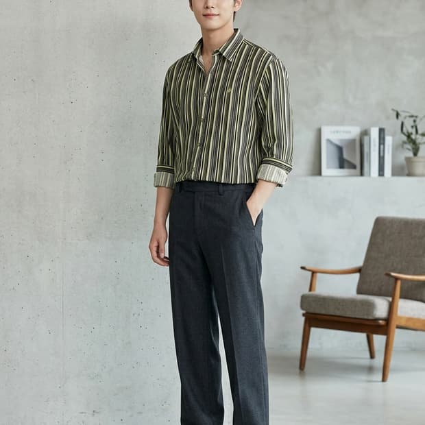 빈폴 스포츠 스트라이프 코듀로이 셔츠