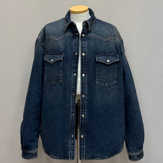 프라다 삼각로고 패디드 데님 셔츠 자켓 ( 105~110 )