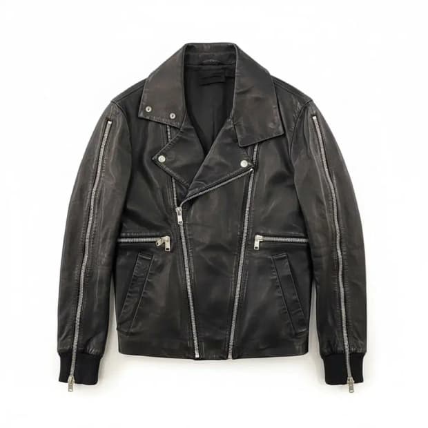 Diesel Black Gold 가죽 라이더 자켓 44