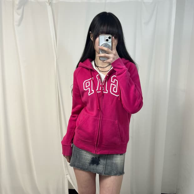 Gap hot pink zip-up hoodie