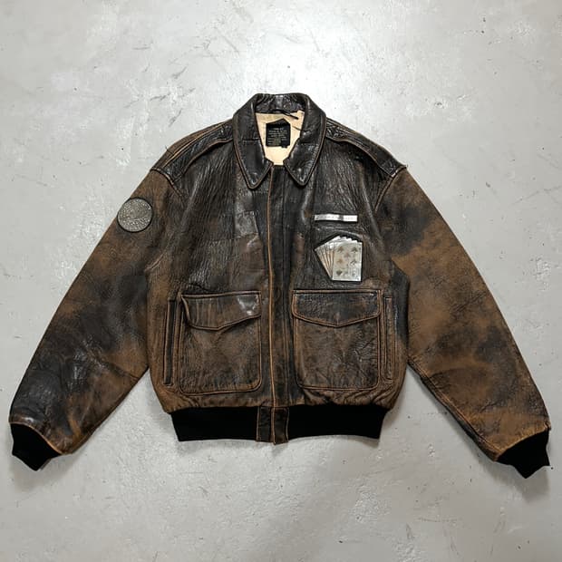 90’s OG 아비렉스 A2 레더 자켓 봄버 자켓