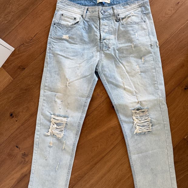 HYPER DENIM 연청 데미지 청바지 34