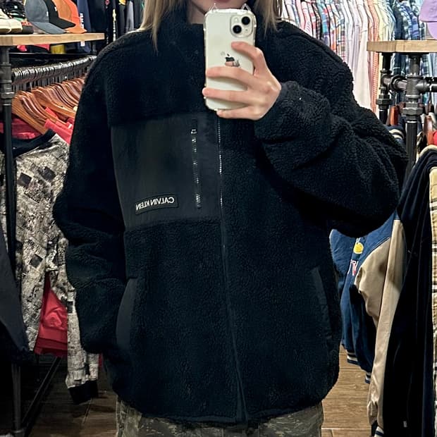 [HI] 캘빈클라인 양털 후리스 블랙