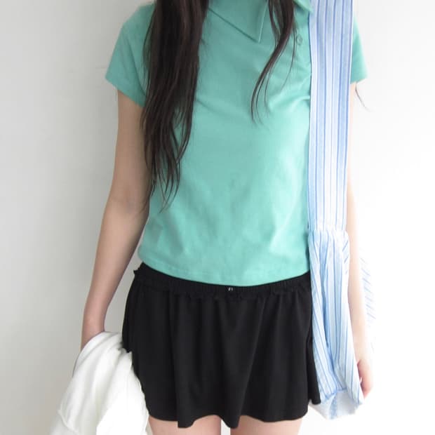 히피디피 baby collar tee mint
