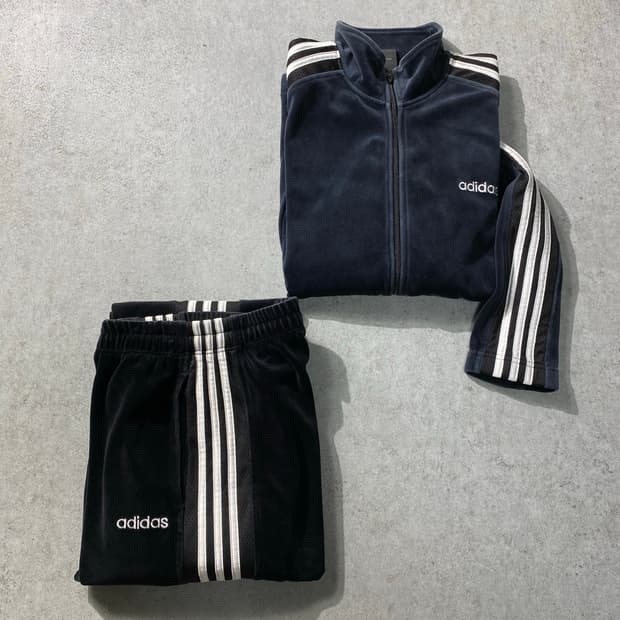 [M] 00s Adidas 아디다스 다크네이비 벨루어 트랙져지 셋업