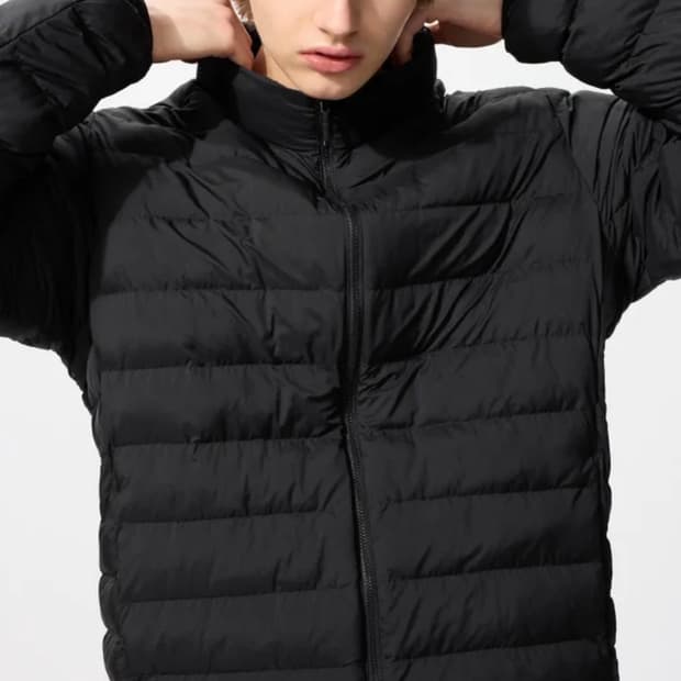 [L]유니클로 퍼프테크 자켓 블랙