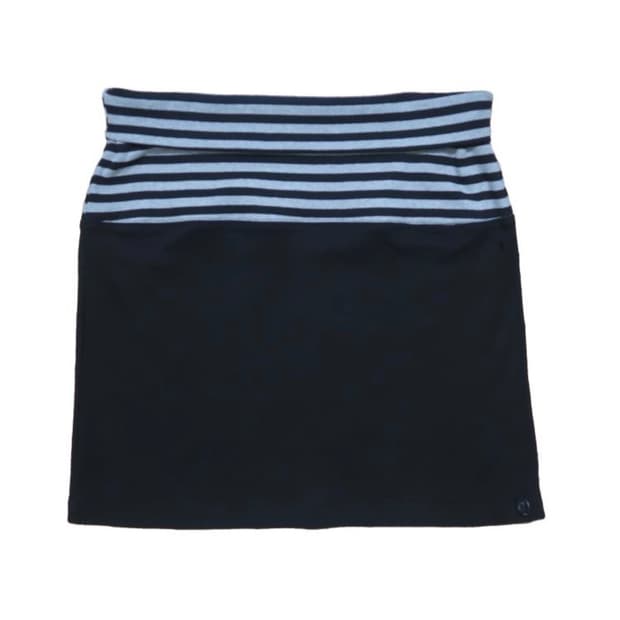 Color Blocking 2way Skirt - Stripe&Black