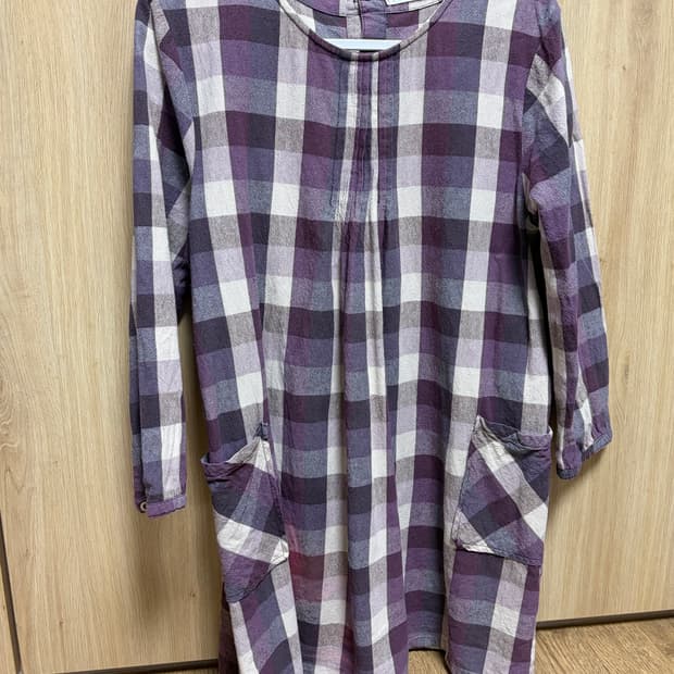 모리걸 체크 블라우스 원피스 하구미 스즈코