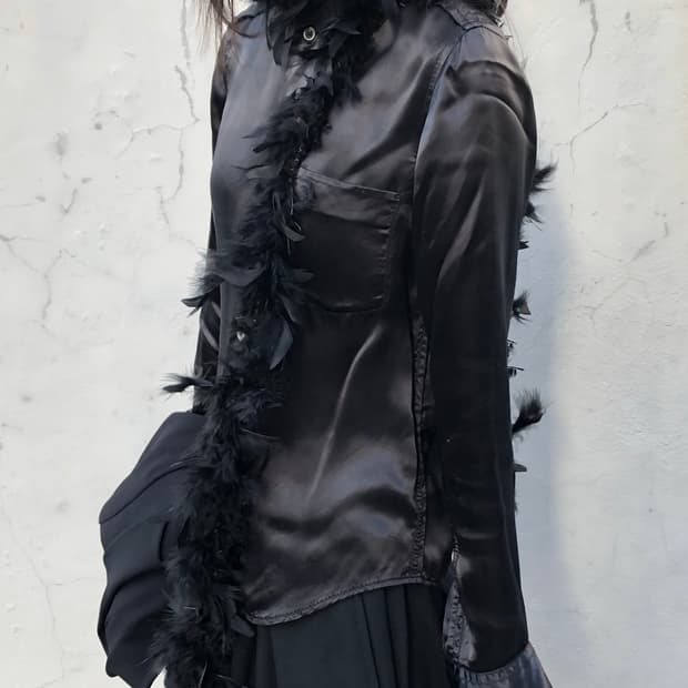 꼼데가르송 블랙 큐프라 셔츠