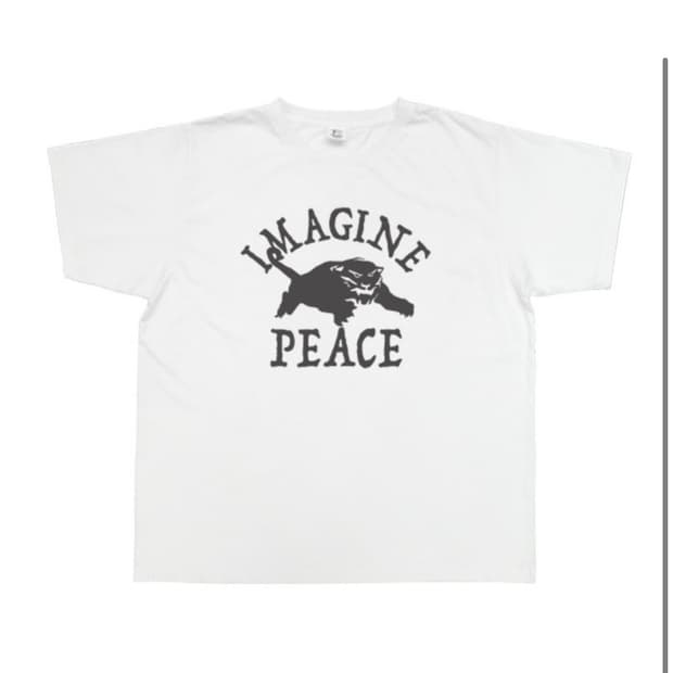 컬렉트피시스 IMAGINE PEACE 화이트 반팔 티셔츠 L