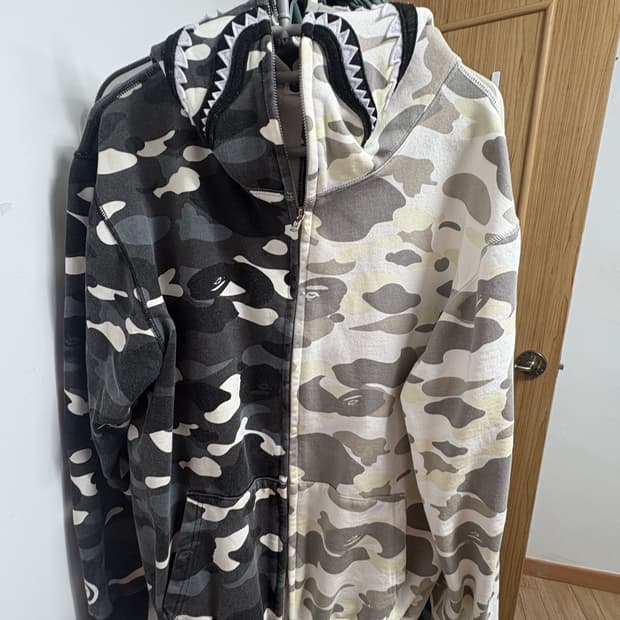 베이프 샤크후드 검흰