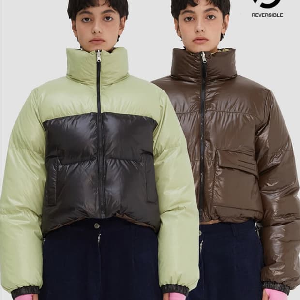 리버시블 덕다운 숏패딩