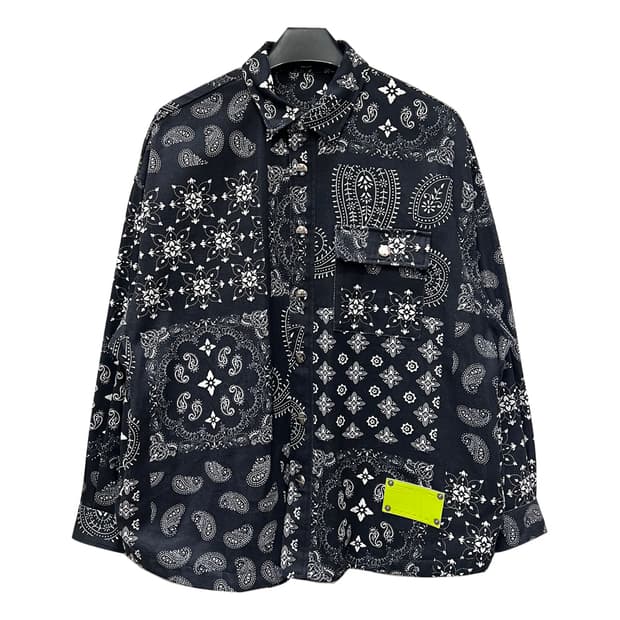 VTG 오버핏 반다나 셔츠 자켓 M