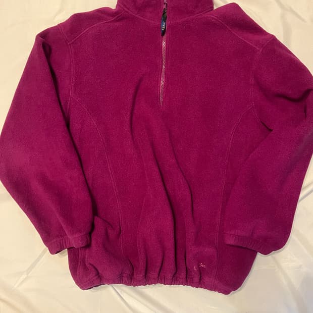 [L]빈티지 L.L.Bean 플리스 하프집업 마젠타