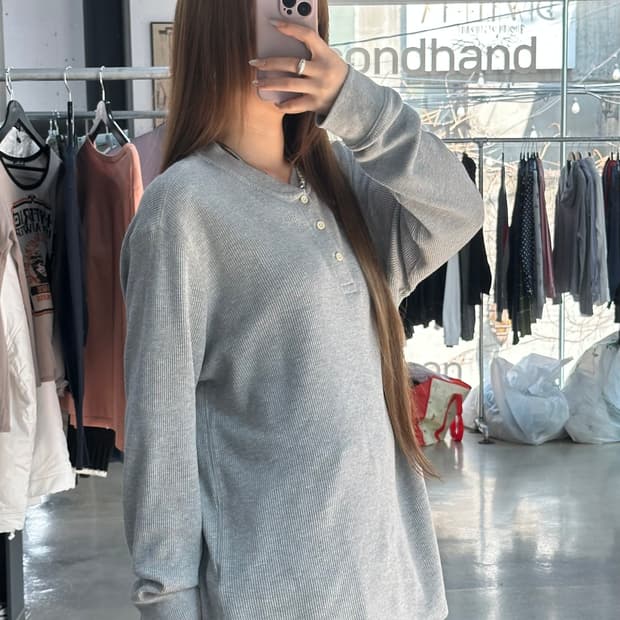 리바이스 와플 헨리넥 롱슬리브