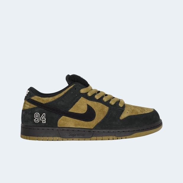 Nike x Supreme SB Dunk Low Camper Green