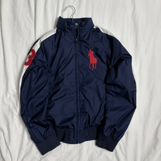 폴로 빅포니 네이비 레드 바람막이