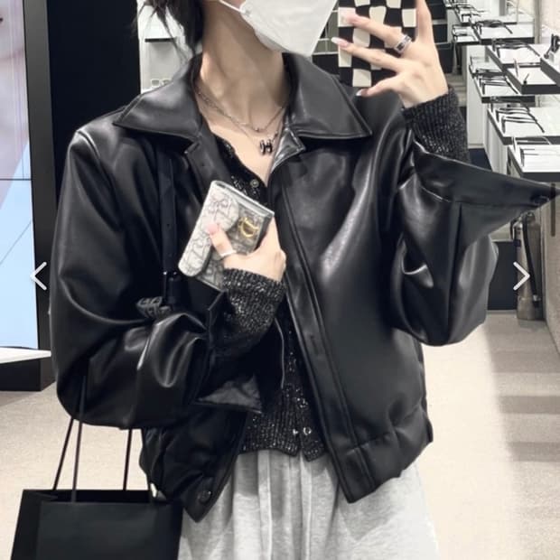 카키포인트 시카고 가죽 레더 자켓