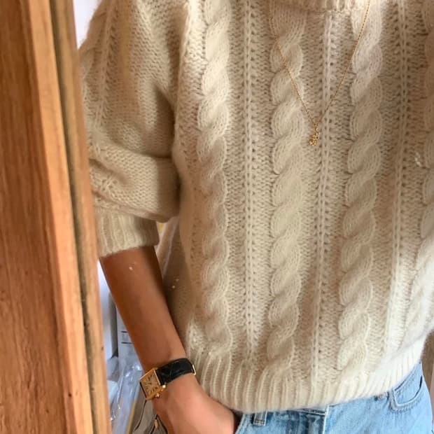 더바넷 포페 케이블 니트 스웨터Pope Cable Knit Sweater