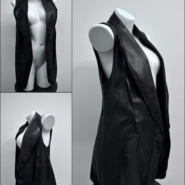 데무 드레이프 램스킨 베스트