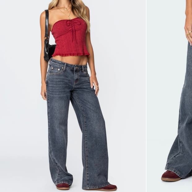 에딕티드 ace low rise baggy jeans regular