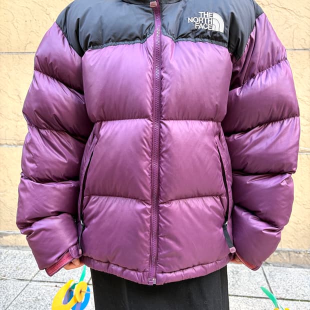 노스페이스 퍼플 보라색 눕시 700 패딩