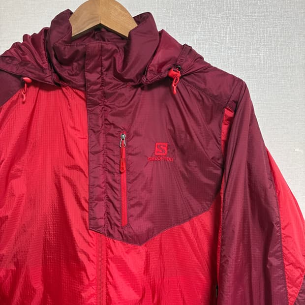 빈티지 살로몬 경량패딩 레드 L