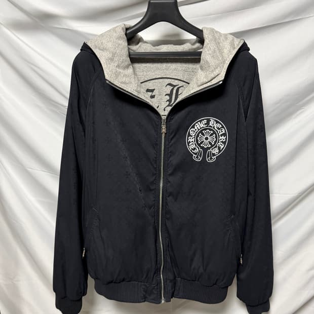 [S+급/L] 크롬하츠 GED 리버서블 후드 블루종 봄버자켓