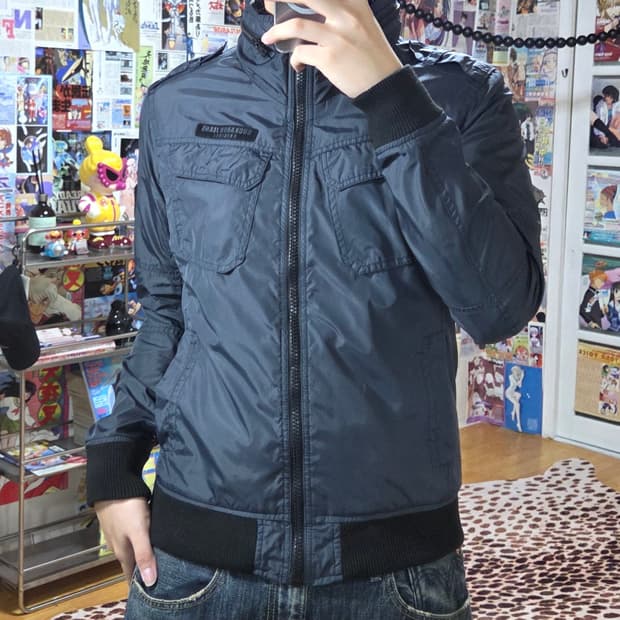 버커루 네이비 라이더 바람막이 집업