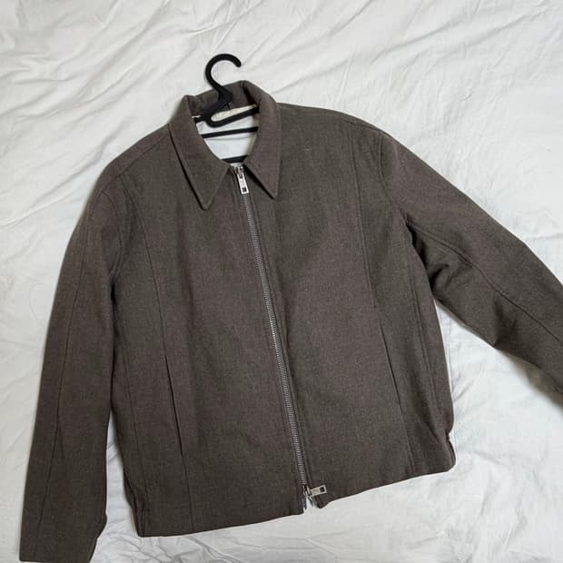 쿠어 블루종 울자켓 멜란지 브라운 L