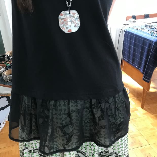 vintage frill sleeveless