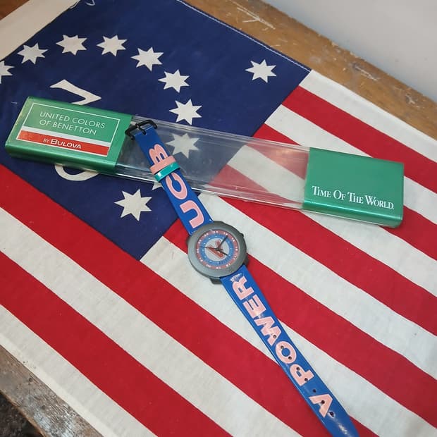 빈티지 베네통 부로바 쿼츠시계