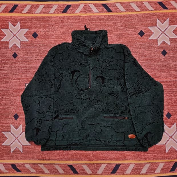 90s 울리치 딥파일 플리스 풀오버