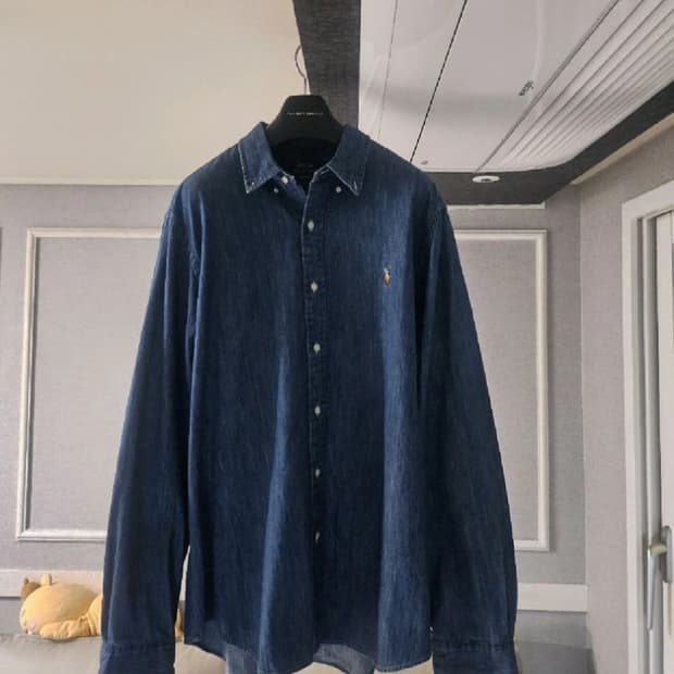 [거의 새것] 폴로 랄프로렌 데님 샴브레이 셔츠 남방 클래식 xl