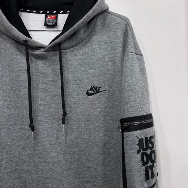 나이키 팀 스우시 슬리브포켓 오버핏 기모 후드티