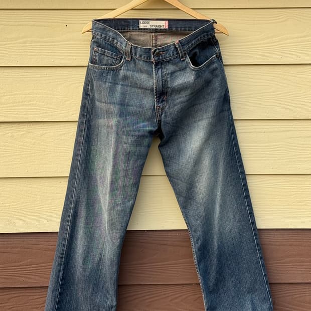 00s 리바이스 569 루즈 스트레이트 데님 팬츠