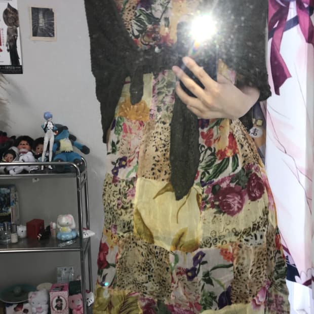 모리 플라워 패치워크 원피스