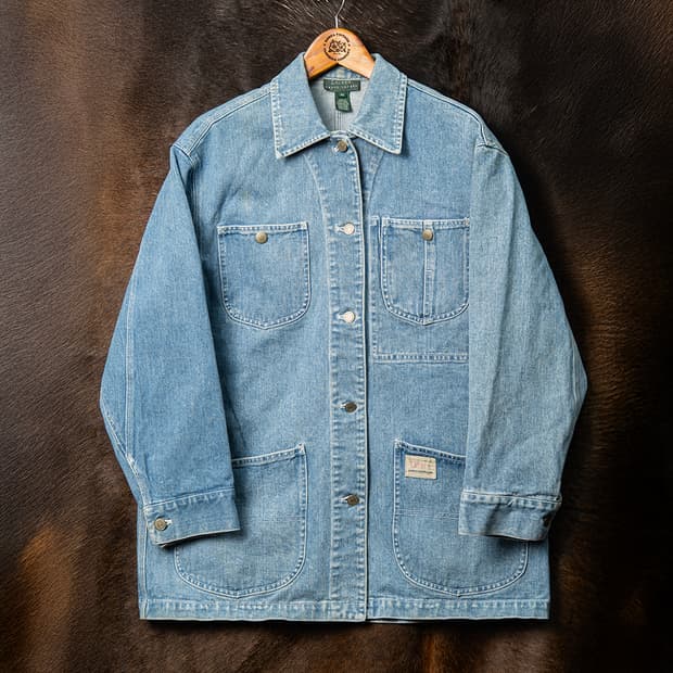 [오버 100] 90s 로렌 by 랄프로렌 데님 커버올 / 쵸어코트 