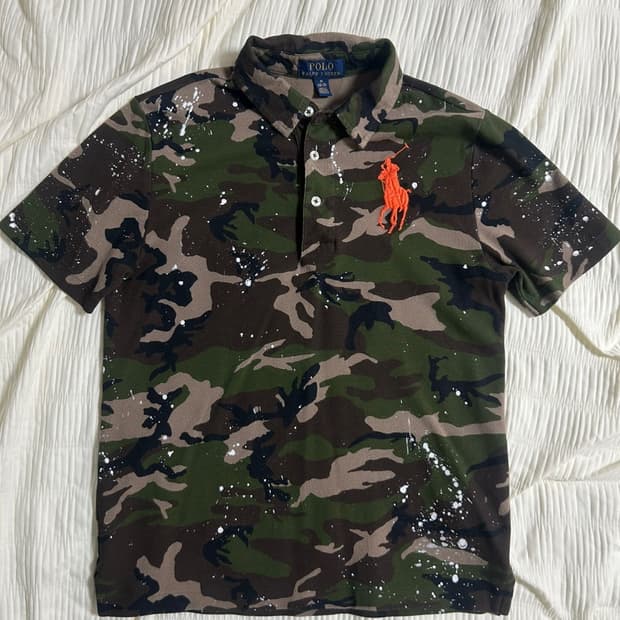 POLO ralph lauren 페인팅 카모 pk 티셔츠