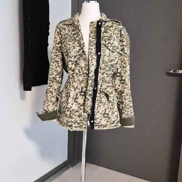버커루 빈티지 밀리터리 카모 야상 자켓 (S사이즈)