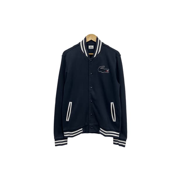 라코스테 빅로고 네이비 스타디움 바시티 자켓