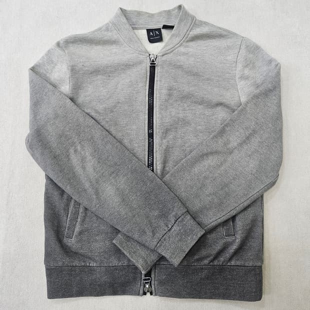 M 아르마니 그레이 기모 집업 0304Y