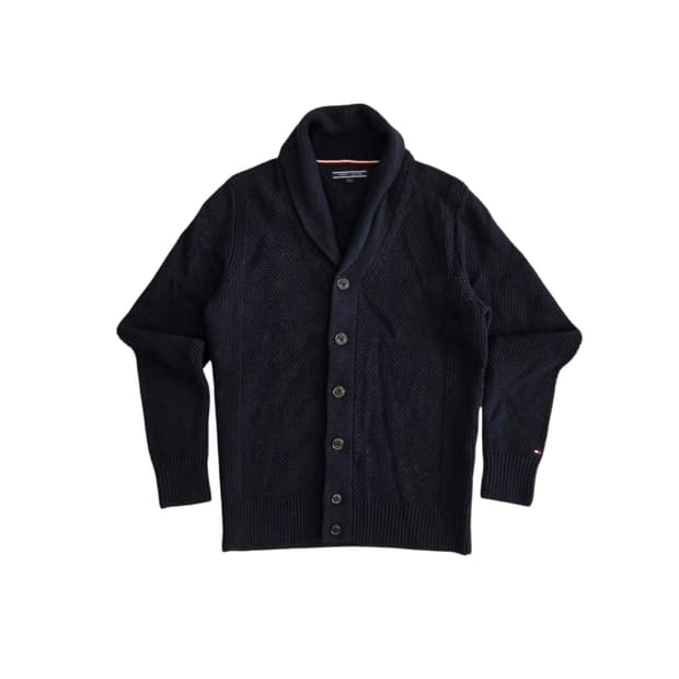 Tommy Hilfiger 타미힐피거 S 빈티지 네이비 숄 가디건
●팔로