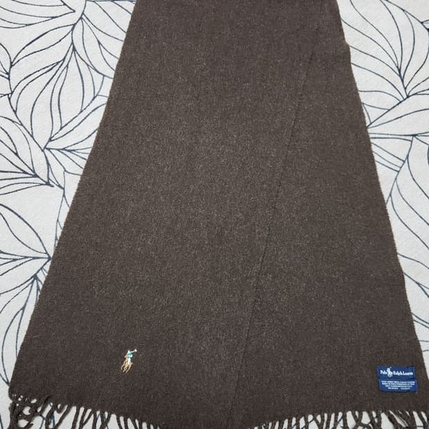 폴로 랄프로렌 램스울 브라운 머플러