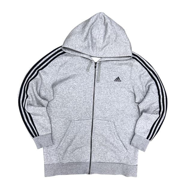 아디다스 회검 삼선 후드집업(4XL)
