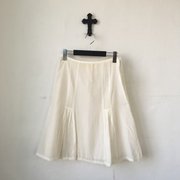 tied point pleats skirt