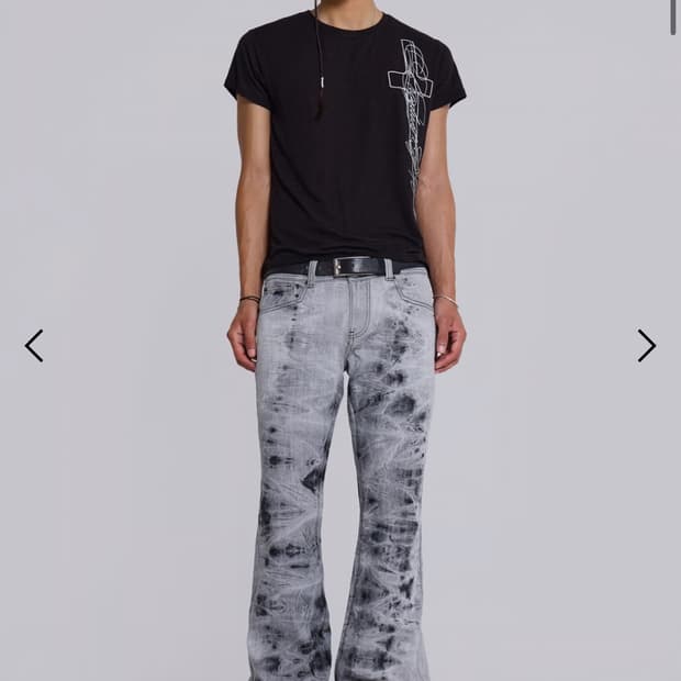 제이디드런던 Grey Tie Dye Drift Jeans