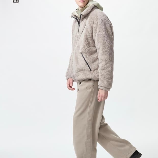 유니클로 니들스 콜라보 후리스와이드팬츠 (베이지/XL사이즈)